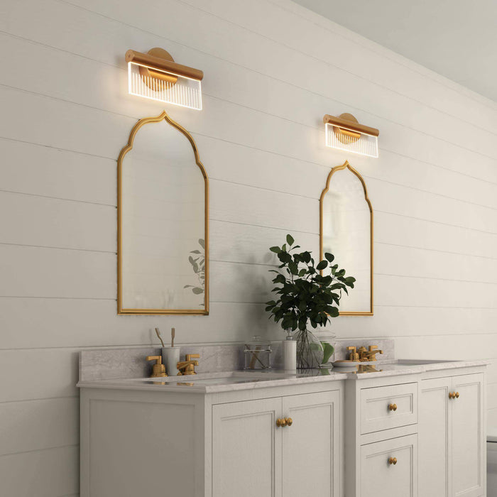 Calyro 1-Light LED Gold Acrylic Vanity Light