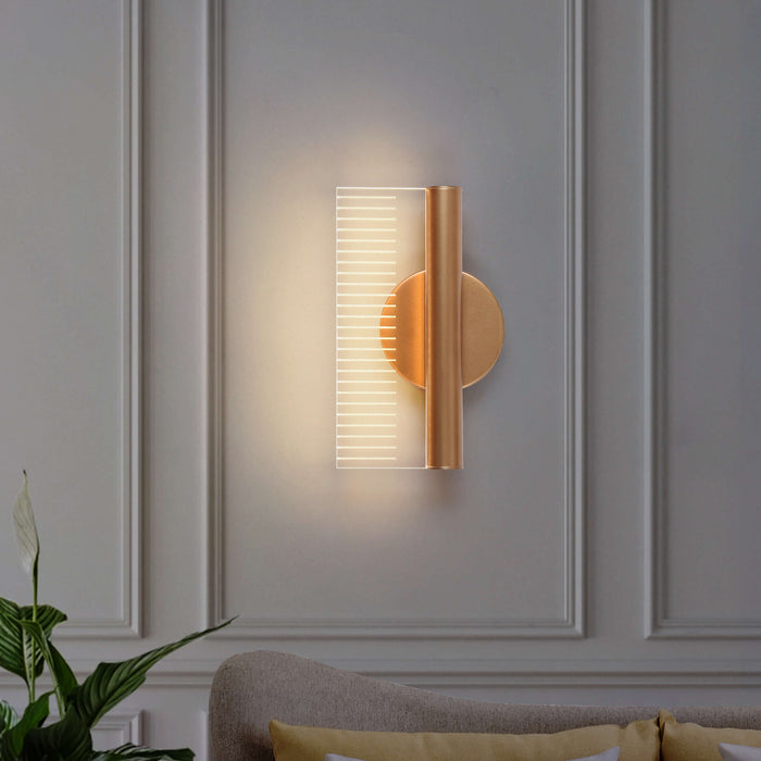 Calyro 1-Light LED Gold Acrylic Vanity Light