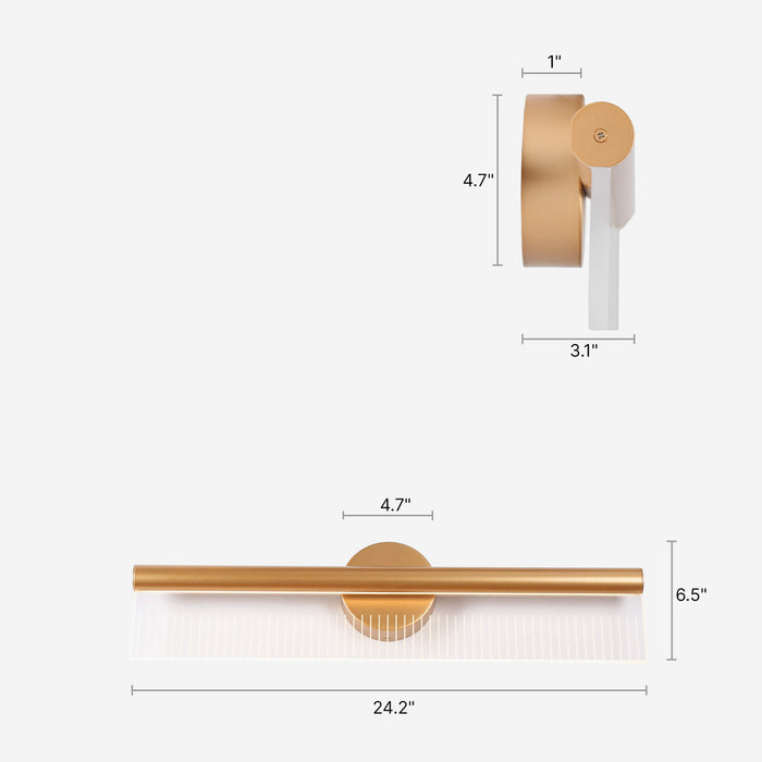 Calyro 1-Light LED Modern Gold Vanity Light