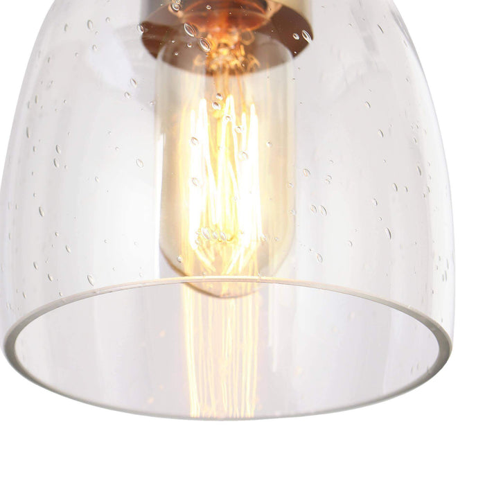 Kerwin 1-Light Black and Brass Pendant Light