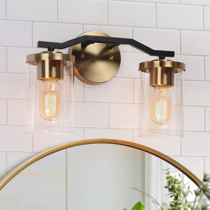 Carrony 2-Light Gold Bathroom Vanity Light