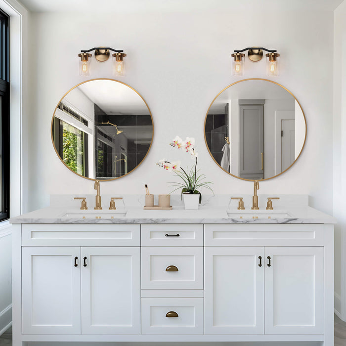 Carrony 2-Light Gold Bathroom Vanity Light