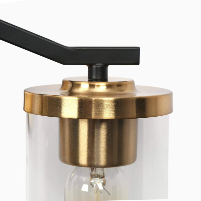 Carrony 4-Light Black and Brass Bathroom Vanity Light