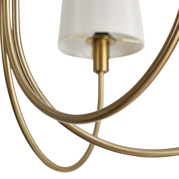 Hofphy 6-Light Brass Chandelier
