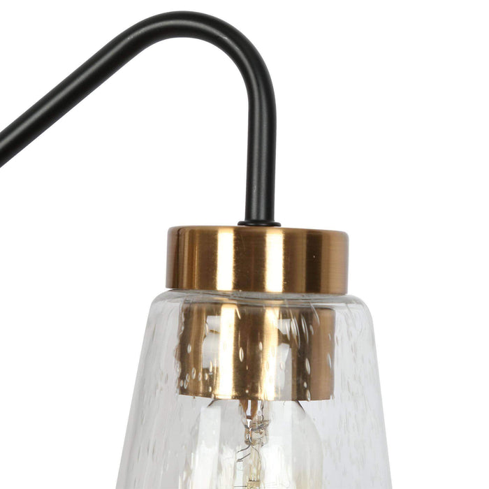 Neil 3-Light Black and Brass Bathroom Vanity Light