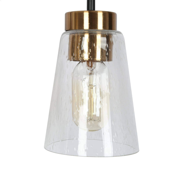 Neil 4-Light Black and Brass Bathroom Vanity Light