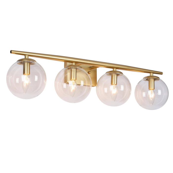 Kiselle 4-Light Gold Bathroom Vanity Lights