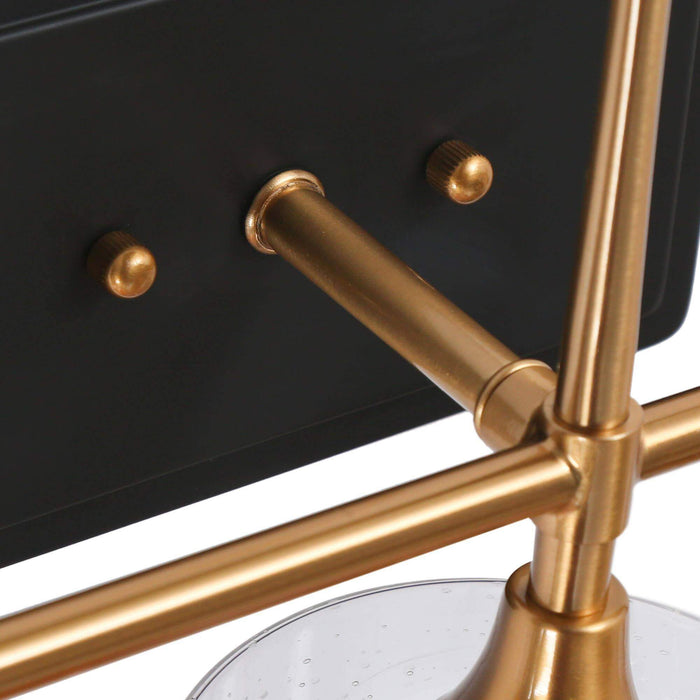 Sanant 3-Light Black and Brass Bathroom Vanity Light