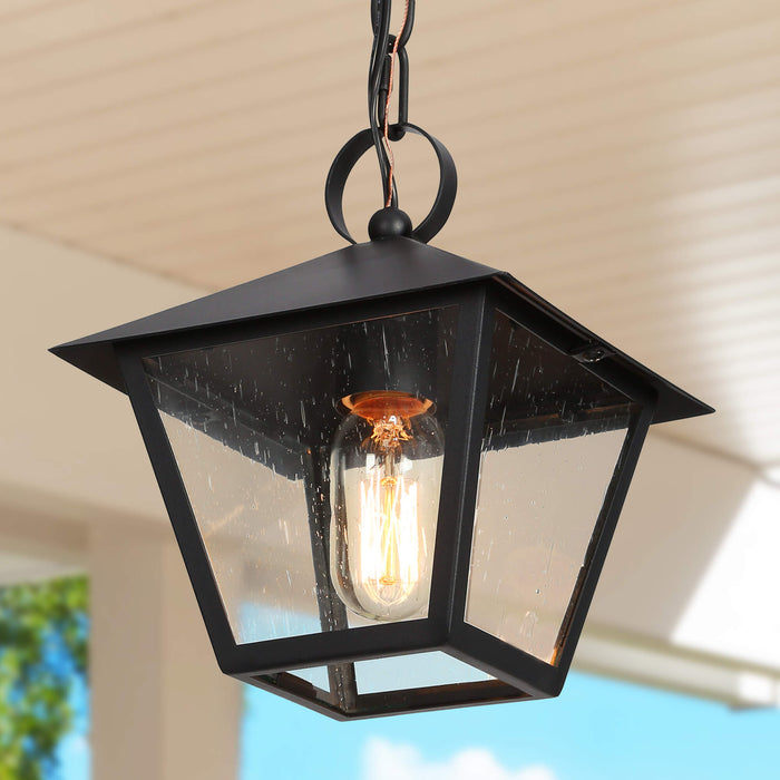 Nigara 1-Light Black Outdoor Pendant Light