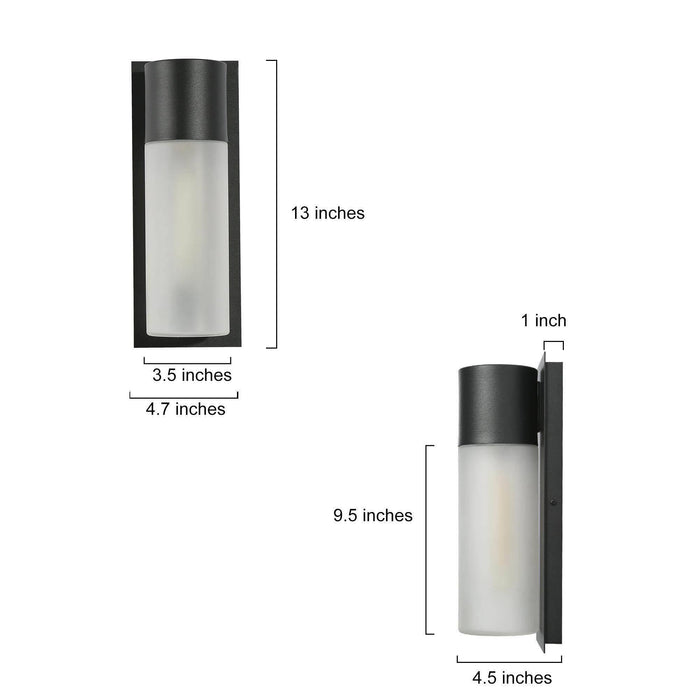 Areslyn 1-Light Black Outdoor Wall Lights