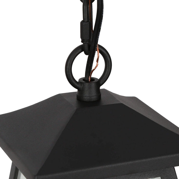 Azoria 1-Light Black Outdoor Pendant Light