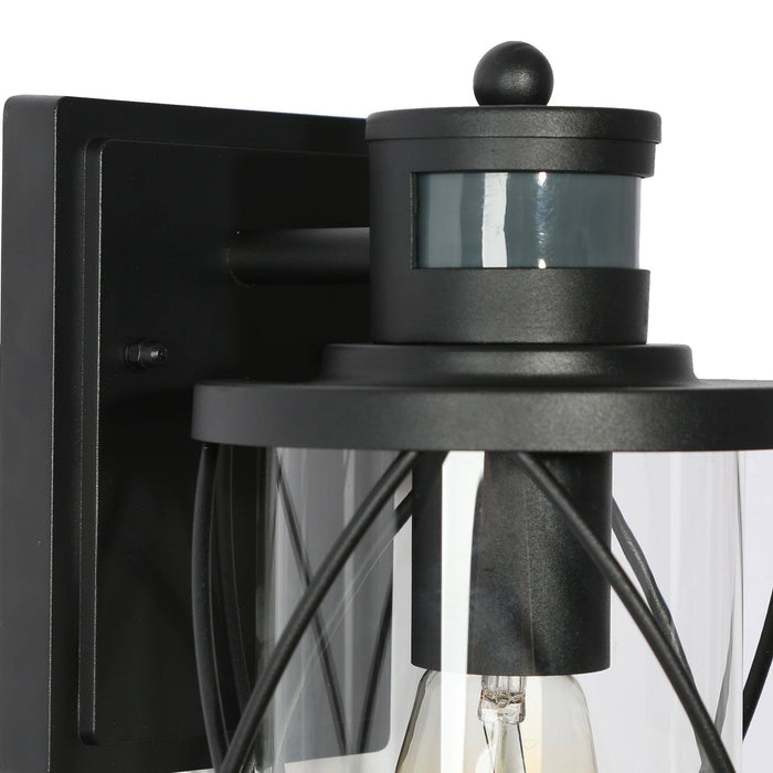 Oliver 1-Light 2-Pack Black Motion Sensor Outdoor Wall Lights