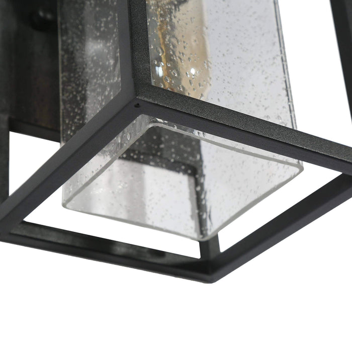 Zavora 1-Light Black Outdoor Wall Lights Set of 2