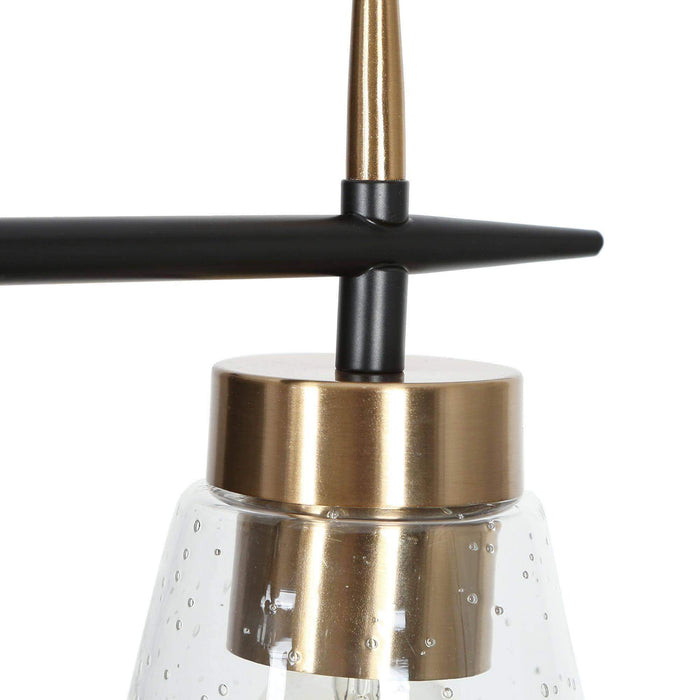 Grofir 3-Light Black and Brass Island Light