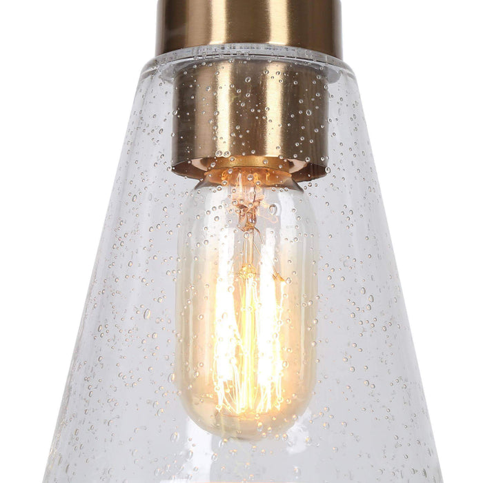 Grofir 1-Light Black and Brass Pendant Light