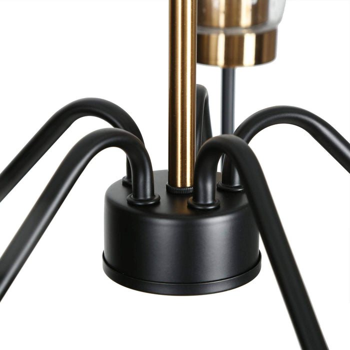 Neil 5-Light Black and Brass Chandelier