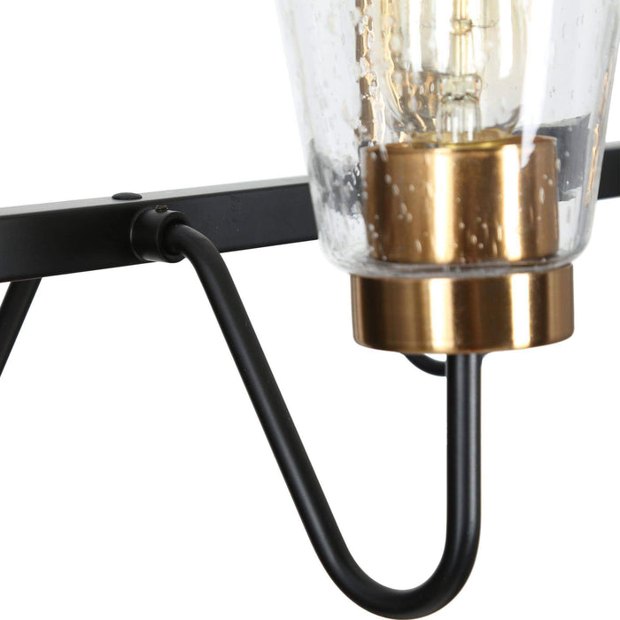Neil 6-Light Black and Brass Island Light