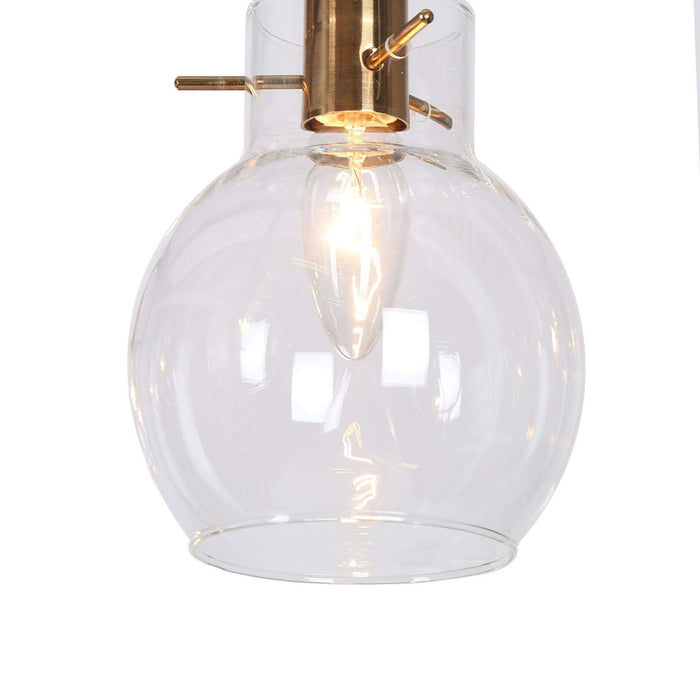 Augitis 6-Light Black and Brass Island Light