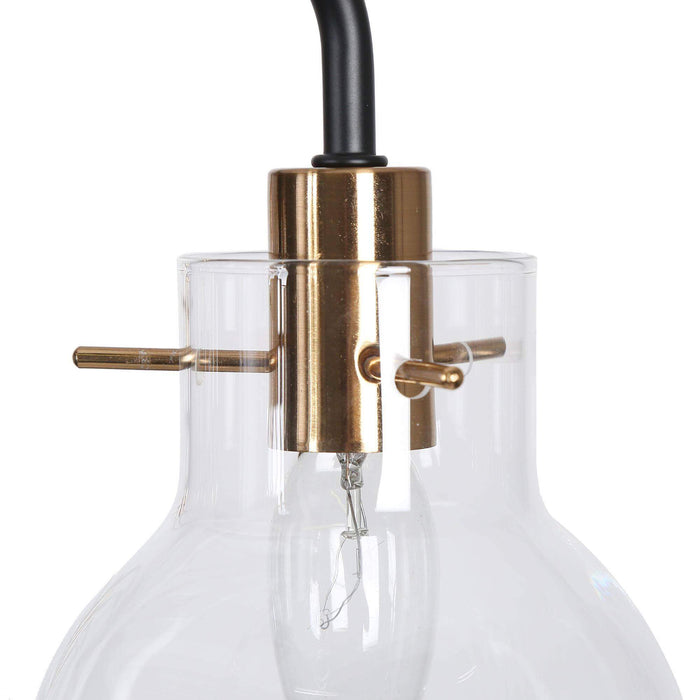 Aviana 6-Light Black and Brass Island Light