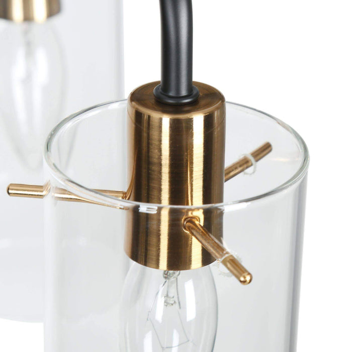 Crasina 6-Light Black and Brass Island Light