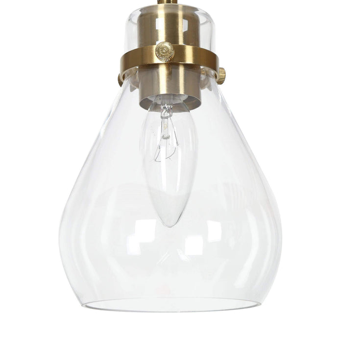 Thimbe 1-Light Brass Pendant Light