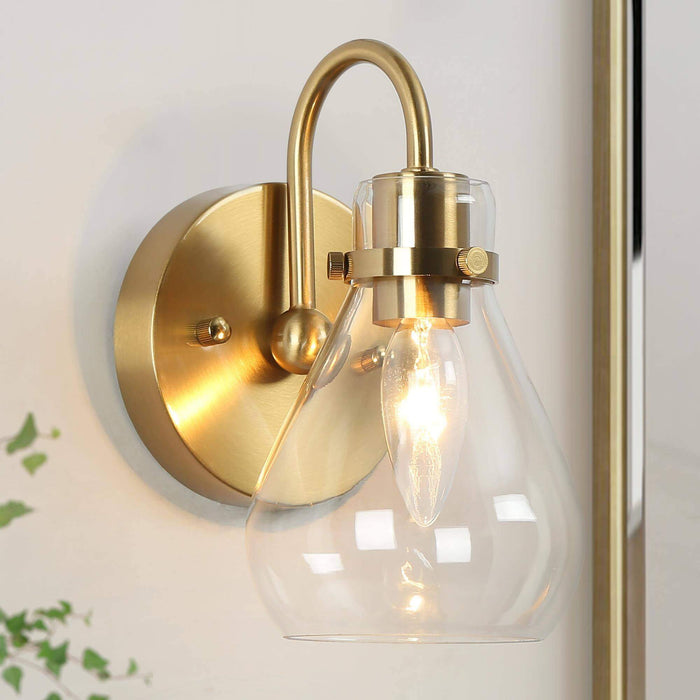 Thimbe 1-Light Brass Wall Sconce