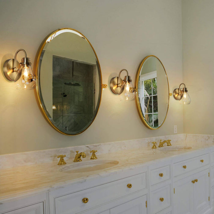 Thimbe 1-Light Brass Wall Sconce