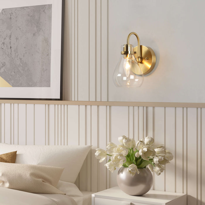 Thimbe 1-Light Brass Wall Sconce