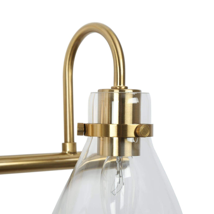 Thimbe 2-Light Brass Bathroom Vanity Light
