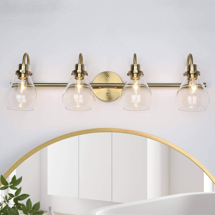 Thimbe 4-Light Brass Bathroom Vanity Light
