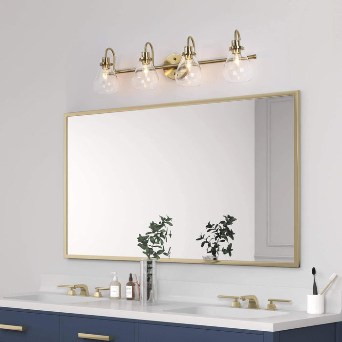Thimbe 4-Light Brass Bathroom Vanity Light