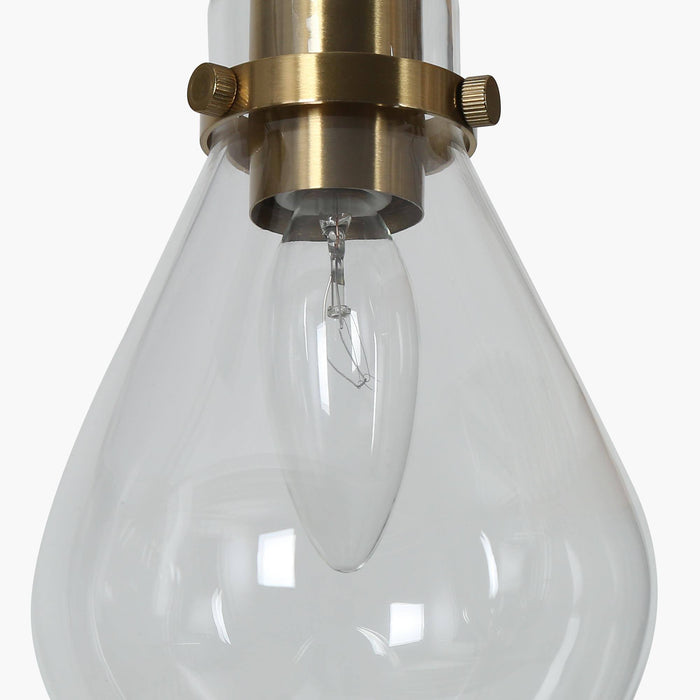 Thimbe 5-Light Black and Brass Island Light