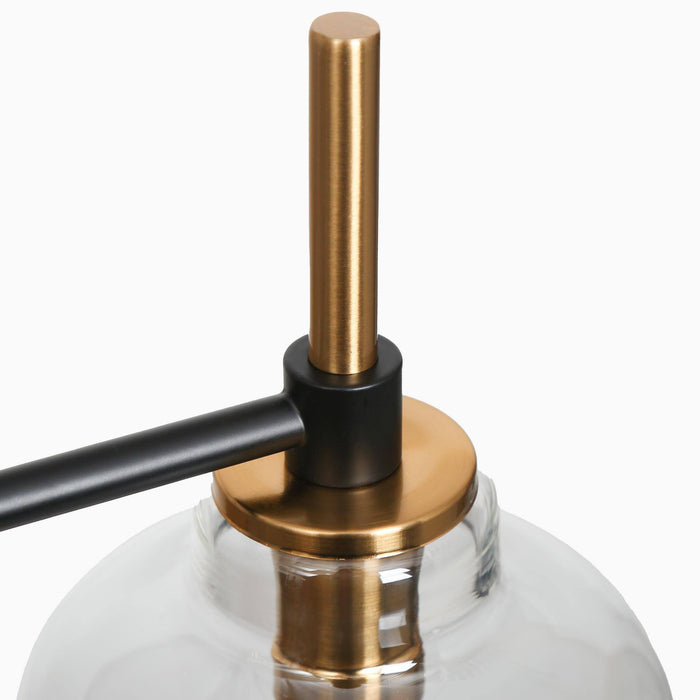 Grandia 5-Light Black and Brass Chandelier