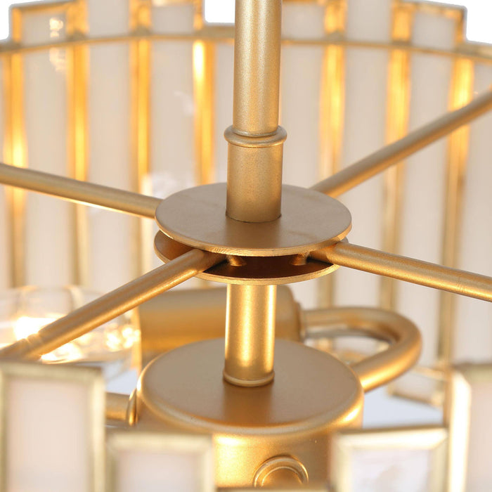 Hemaal 3-Light Gold Semi-Flush Mounts