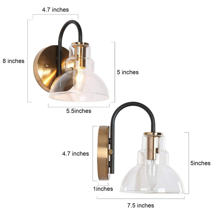 Saifra 1-Light Gold Wall Sconce