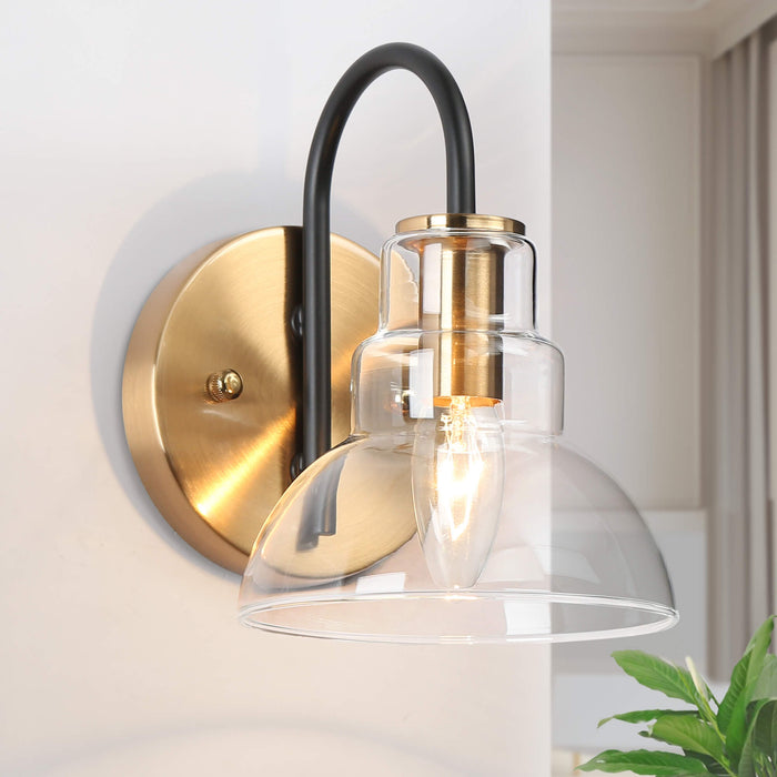 Saifra 1-Light Gold Wall Sconce