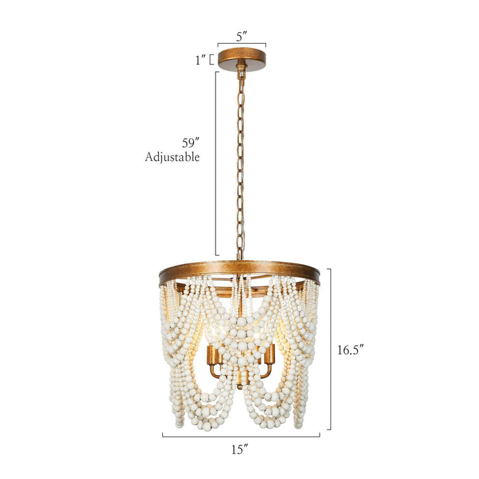 Amara 4-Light Gold Chandelier