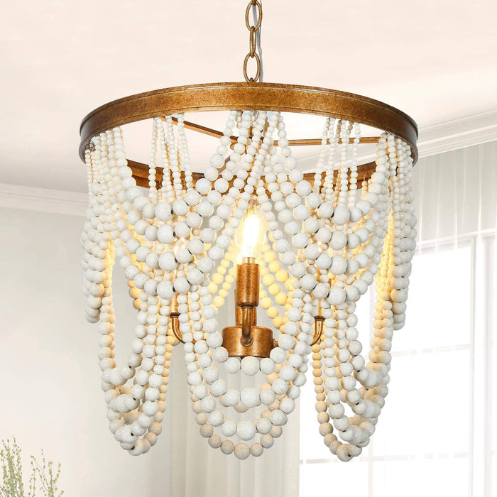 Amara 4-Light Gold Chandelier
