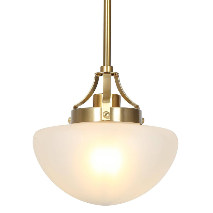 Isidia 1-Light White And Gold Pendant Lights
