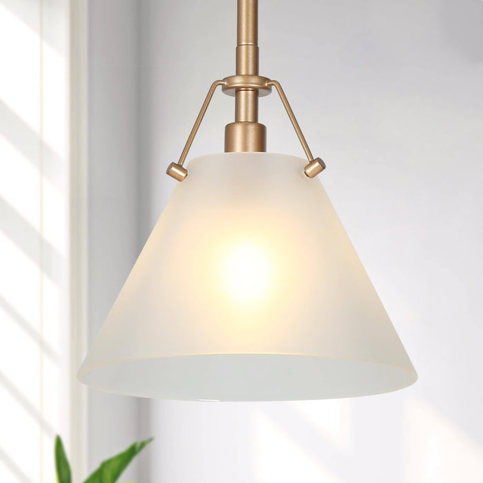 Dashira 1-Light White And Gold Pendant Lights