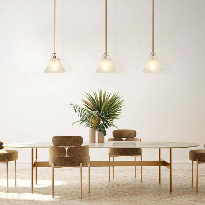 Dashira 1-Light White And Gold Pendant Lights