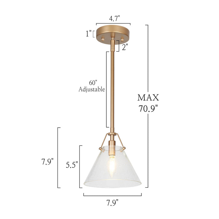Dashira 1-Light Gold Pendant Lights