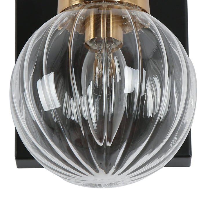 Arosia 1-Light Black and Brass Wall Sconces