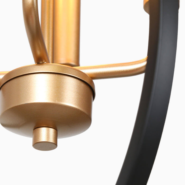 Frusena 4-Light Black and Gold Chandelier