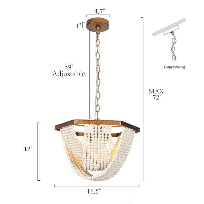 Zovesy 4-Light Gold Chandelier