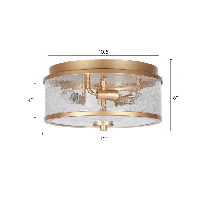Emuint 3-Light Gold Flush Mount Light