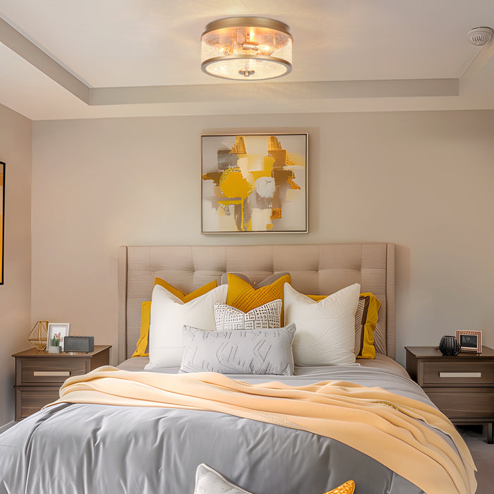 Emuint 3-Light Gold Flush Mount Light
