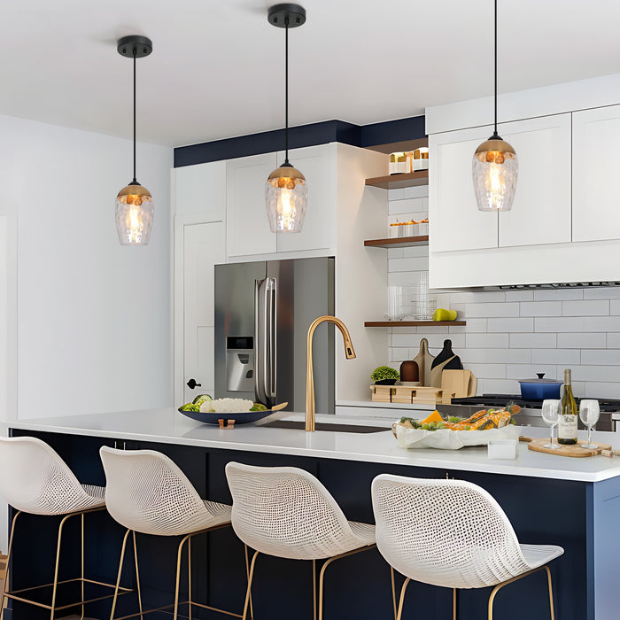 Fhbauos 1-Light Brass Pendant Light