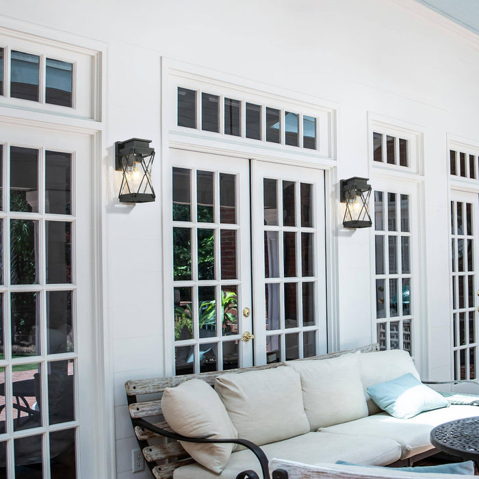 Grevica 1-Light Black Outdoor Wall Lights