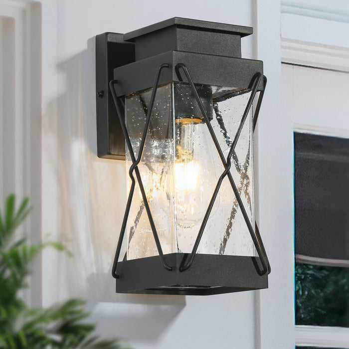 Grevica 1-Light Black Outdoor Wall Lights